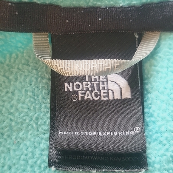 North Face quarter zip, Teal, Pullover Fleece Sweatshirt.Size Med - Picture 3 of 5